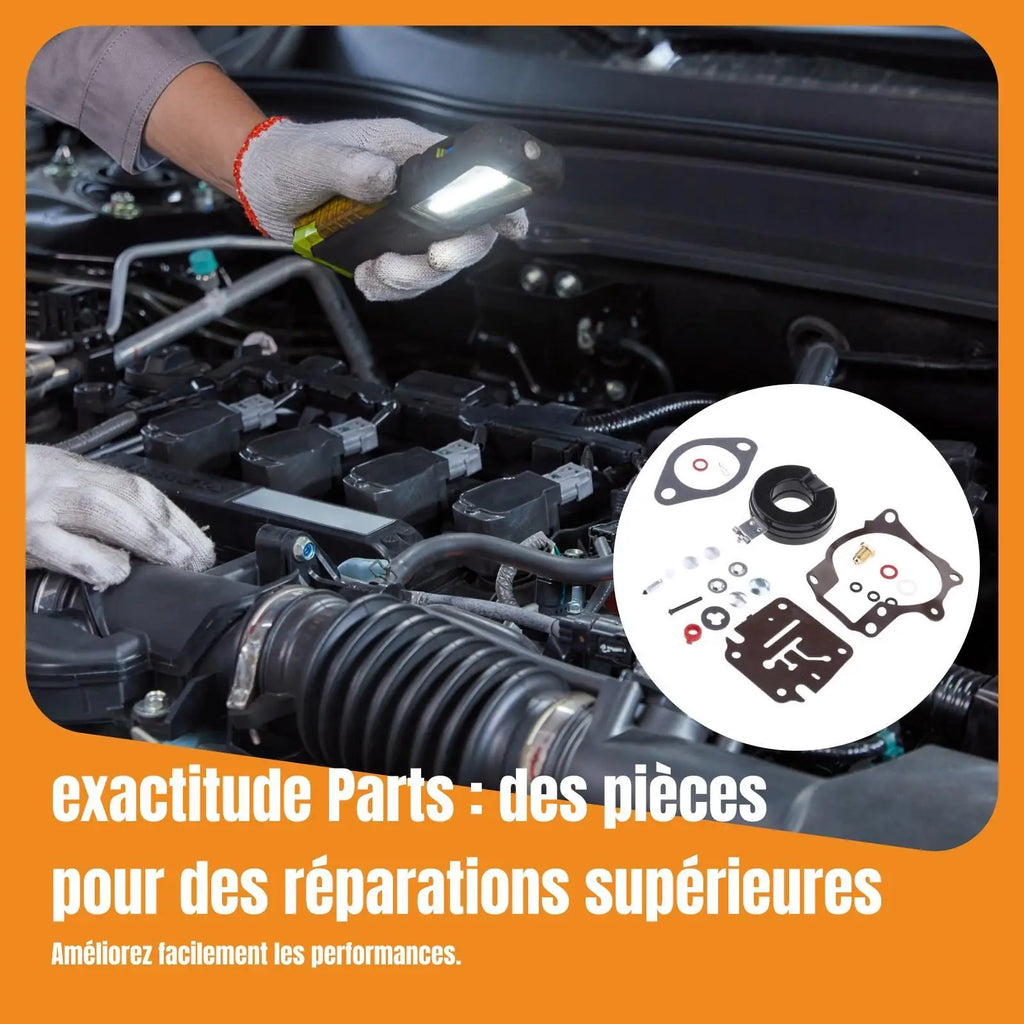 Carb Repair Kit Upgrade Aluminum Set Outboard Engine Maintenance for Johnson Evinrude 50hp Motor - Automotive LED Light