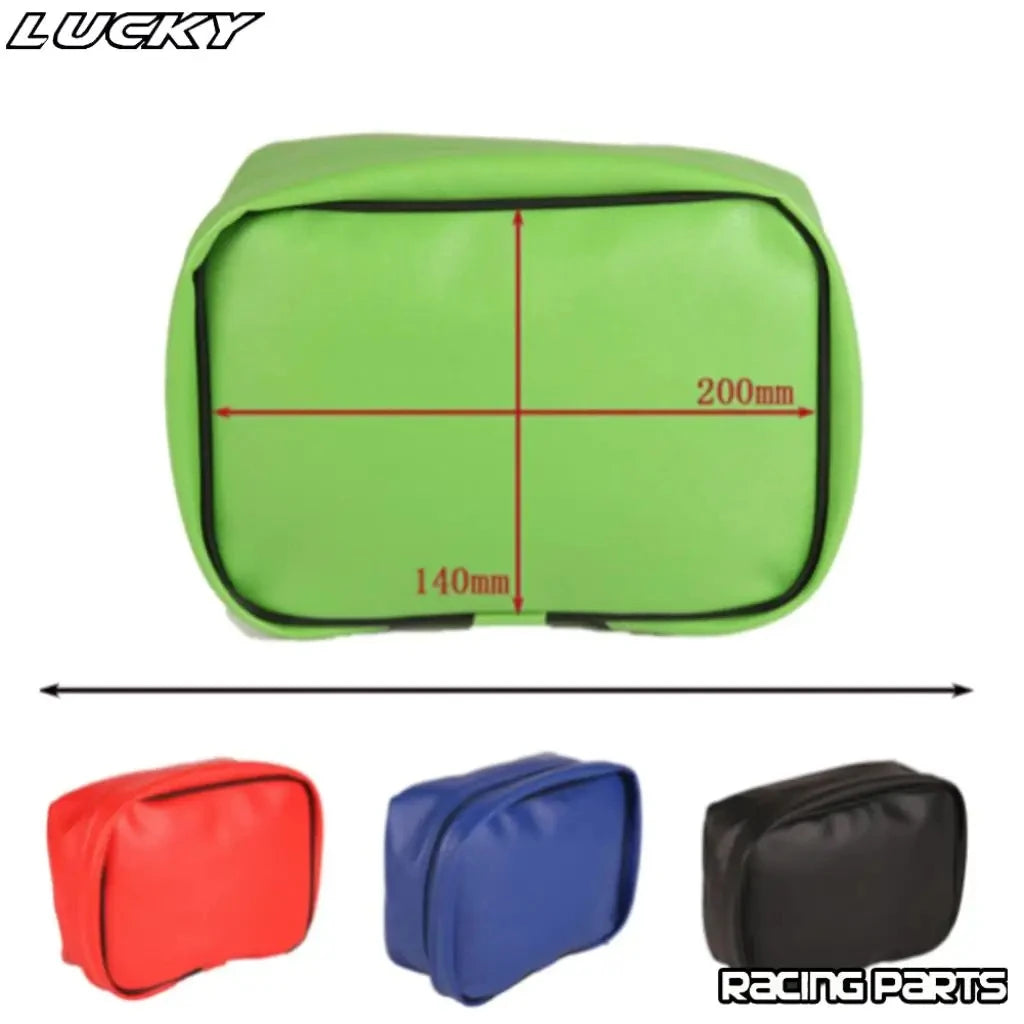 Off Road Motorcycle Rear Tool Bag Tail Kit Storage PU Leather Waterproof Durable For Honda CRF15 - Automotive LED Light