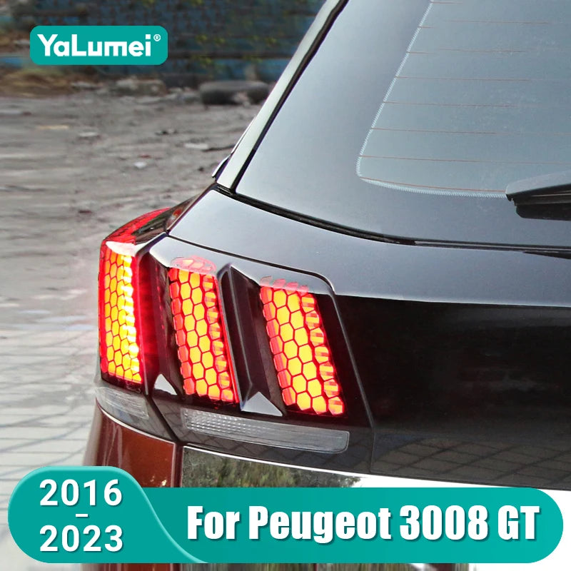 For Peugeot 3008 GT 2016 2017 2018 2019 2020 2021 2022 2023 Car Rear Tail Light Lamp Honeycomb 3 - Automotive LED Light