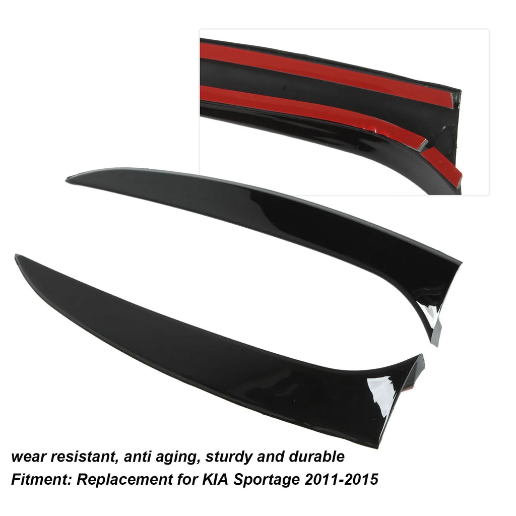 Car Rear Window Side Spoiler Gloss Black Rear Window Side Spoiler Wing Canard Splitter Replaceme - Automotive LED Light