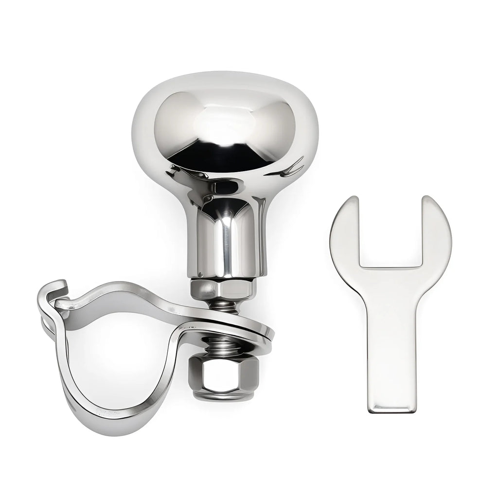 Turning Steering Wheel Booster Spinner Knob 360 Degree Rotation Stainless Steel 316 Bearing Powe - Automotive LED Light