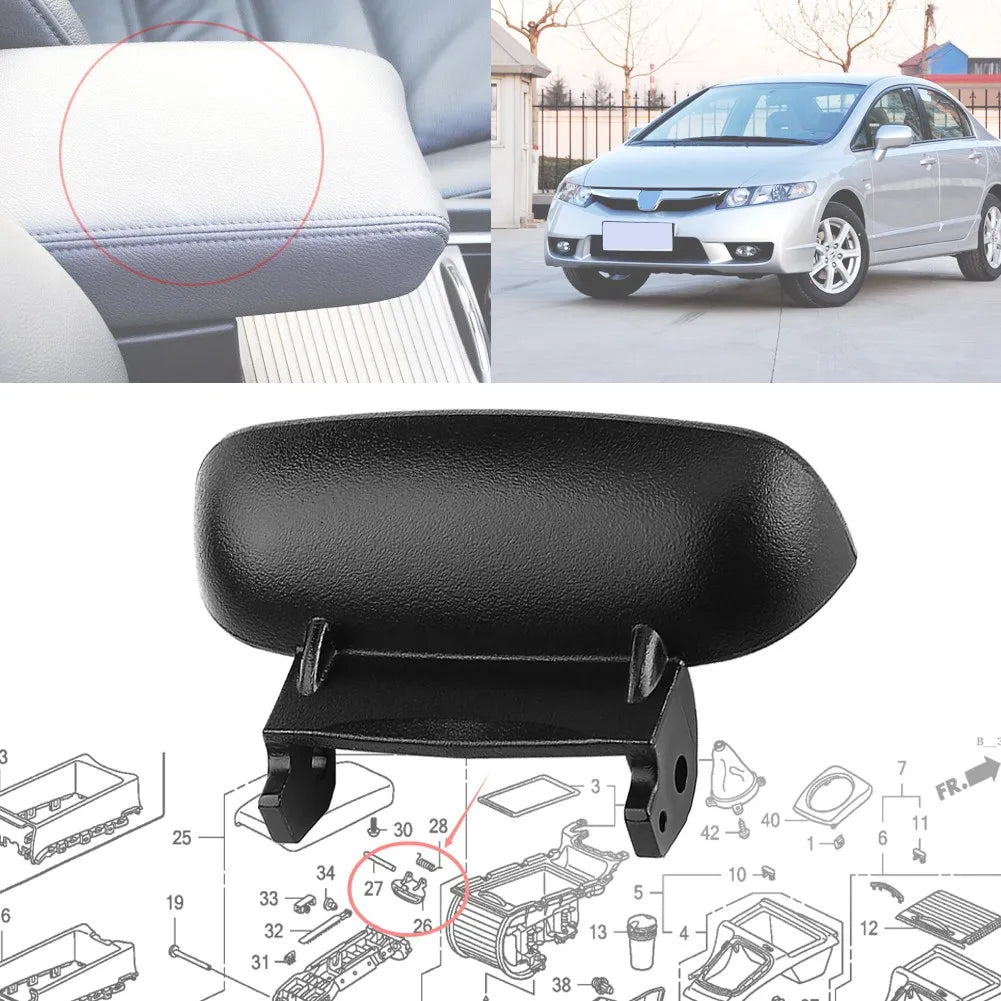 Armrest Cover Lock Center Console Latch Fits For Honda Civic 2006-2011 83451 SNA-A01ZA - Automotive LED Light