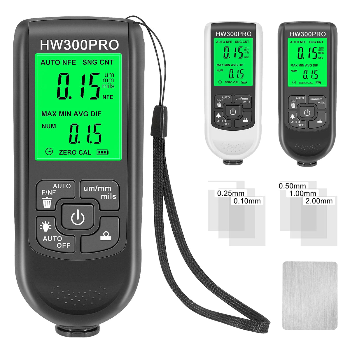 Car Thickness Gauge for Cars Film Automatic Thickness Gauge 0-2000UM Fe & NFe Probe Measuring Ga - Automotive LED Light
