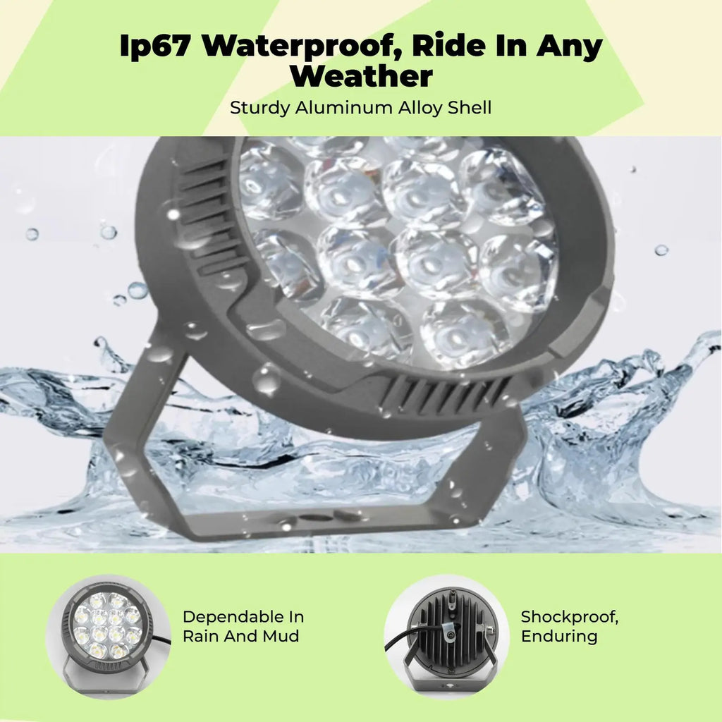 Motorcycle LED Light High Brightness Headlight IP67 Waterproof Driving Lamp for Night Ride Rain  - LED Motorcycle Light
