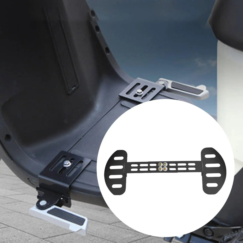 Electric Bike Front Footrest Adjustable Widen Front Foot Pedal Foot Rest Easy to Install Motorcy - Automotive LED Light