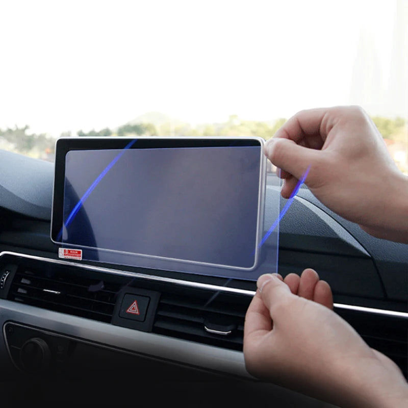 Car GPS Navigation Screen Tempered Glass Protector Display Film For Audi A4 B9 S for Audi B9 S5 Q5 - Automotive LED Ligh