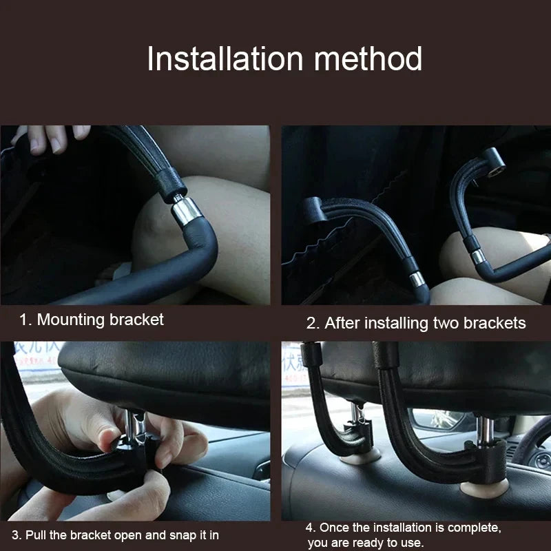 Universal Soft Car Coat Hangers Back Seat Headrest Coat Clothes Hanger Jackets Suits Holder Rack - Automotive LED Light