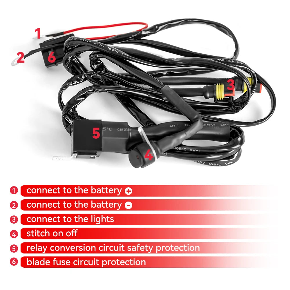 Motorcycles LED Fog Light Wiring Harness Relay Wire for BMW R1200 GS /ADV F800GS Motorcycle Fog  - LED Motorcycle Light