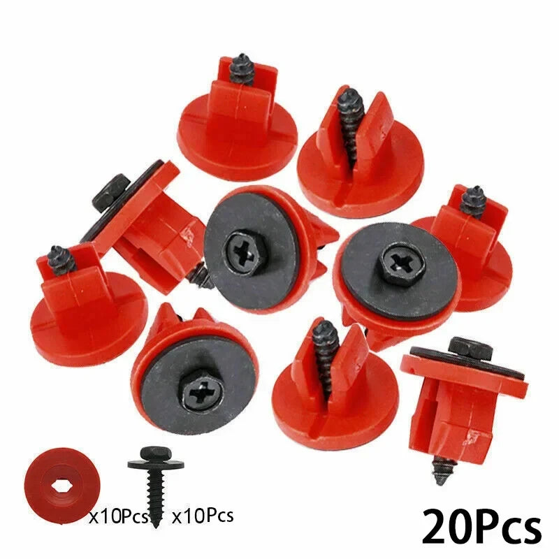 20PCS Engine Undertray Cover Clips Screws For Volvo V50 C30 For Jaguar For Ford Focus Ii 04-11 C - Automotive LED Light
