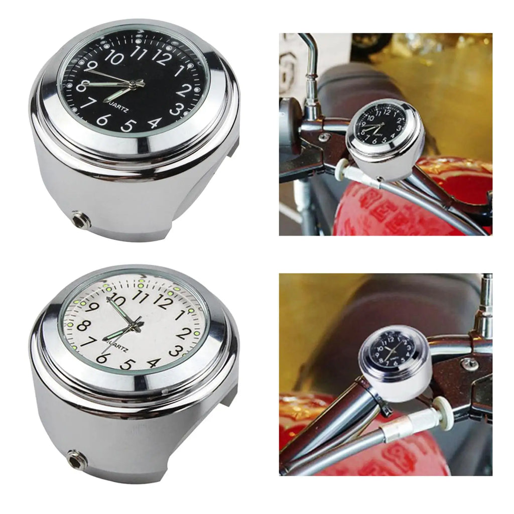 Motorcycle Handlebar Mount Clock Aluminum Waterproof universal yacht - Automotive LED Light