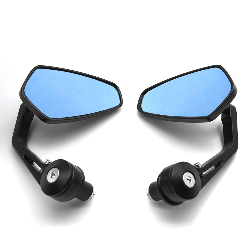 Motorcycle Bike Cruiser Chopper ATV Aluminum 7/8'' 22mm Bar End Side Rear View Mirror For BMW Du - Automotive LED Light