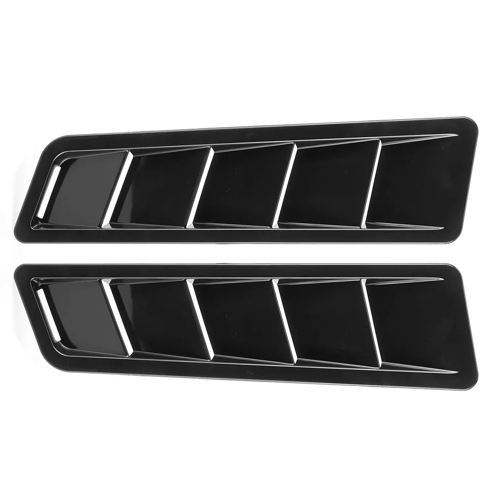 2Pcs Universal Hood Air Intake Panel Trim Bonnet Louver Cooling Vent Cover Car Exterior Decorati - Automotive LED Light