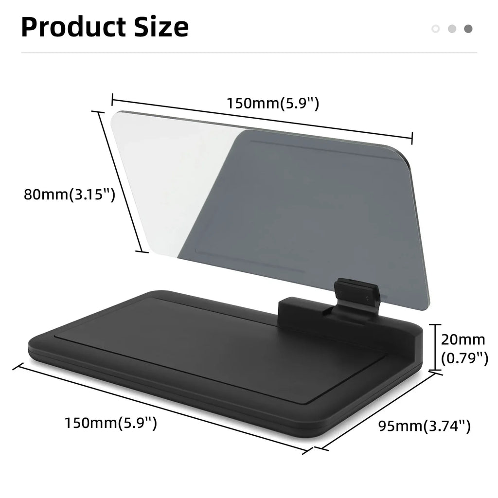 Car GPS Navigator Car Mount Stand Phone Holder Black Universal Smartphone Projector For HUD Brac - Automotive LED Light