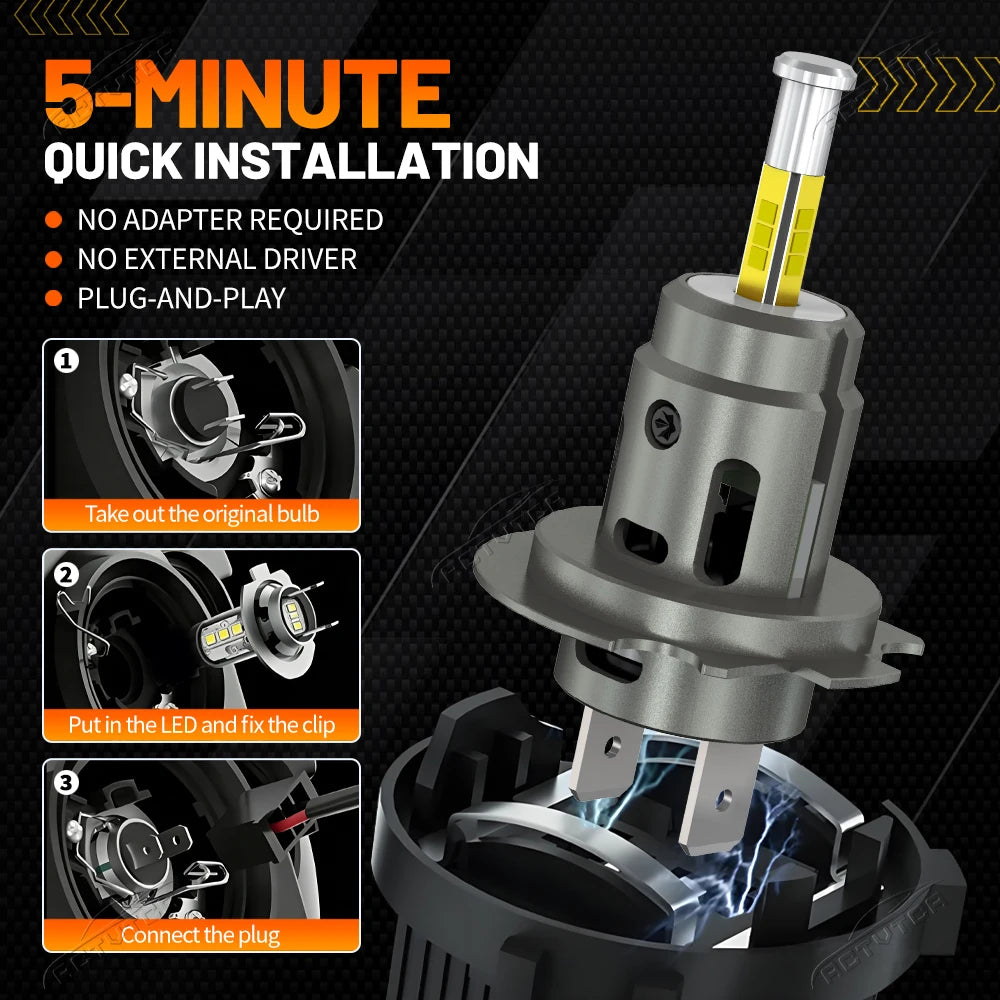 3200W 360 H7 LED Car Headlight Bulb Canbus 6800000LM Led Light for Car Turbo LED for Mini H7 - Canbus LED Headlight Bulb