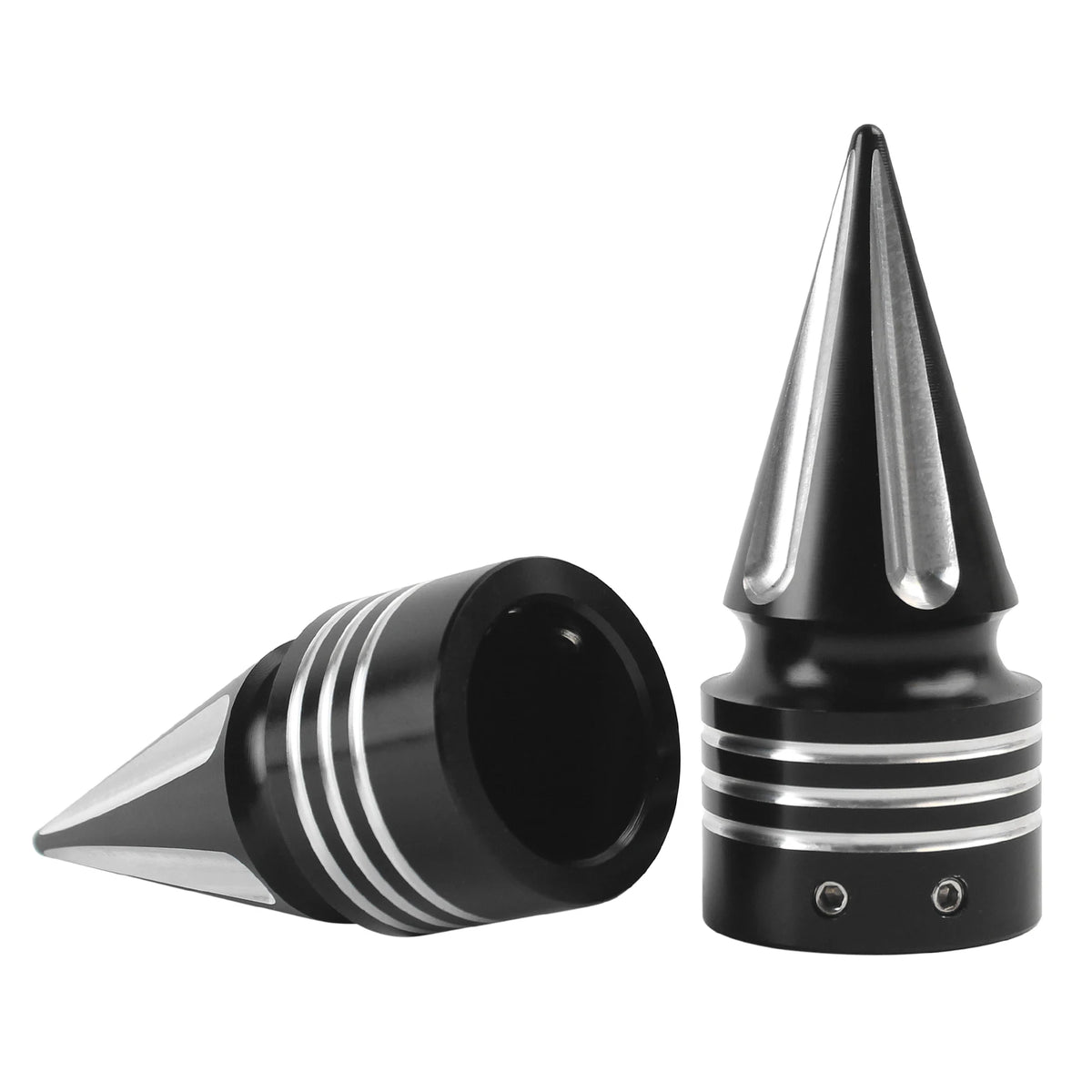 Motorcycle CNC Front Axle Nut Cover Cap Aluminum Black-Fit for Harley Sportster XL XG Touring FL - Automotive LED Light