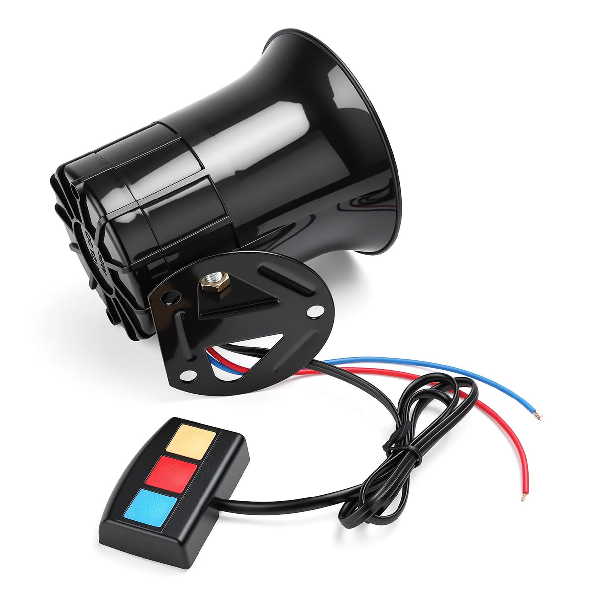 AD 12V Car Speaker Alarm Horn Tone Sound Car Siren Automobile Siren Horn 60W Mic PA Speaker Syst - Automotive LED Light