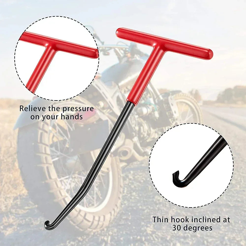 Motorcycle Repair Tool Exhaust Spring Hook T Shaped Handle Exhaust Pipe Spring Puller Installer  - Automotive LED Light