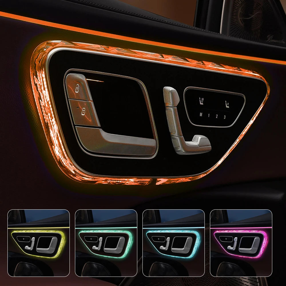 For Mercedes Benz C GLC E Class W206 X254 W214 Crystal Texture Door Bowl Light F for Mercedes W206 X254 W214 - Automotiv
