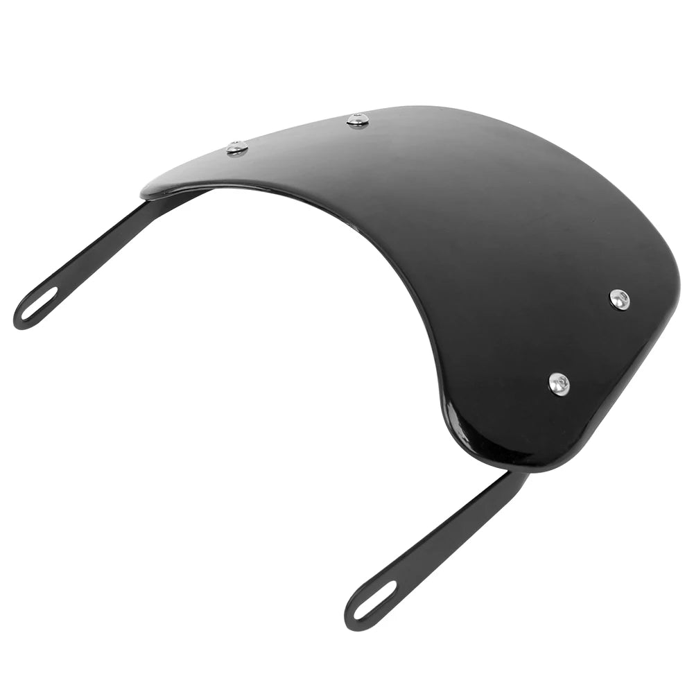 Motorcycle Black Universal 6.5"-9.45" Headlight Adjustable Windscreen Wind Deflector Windshield  - LED Motorcycle Light