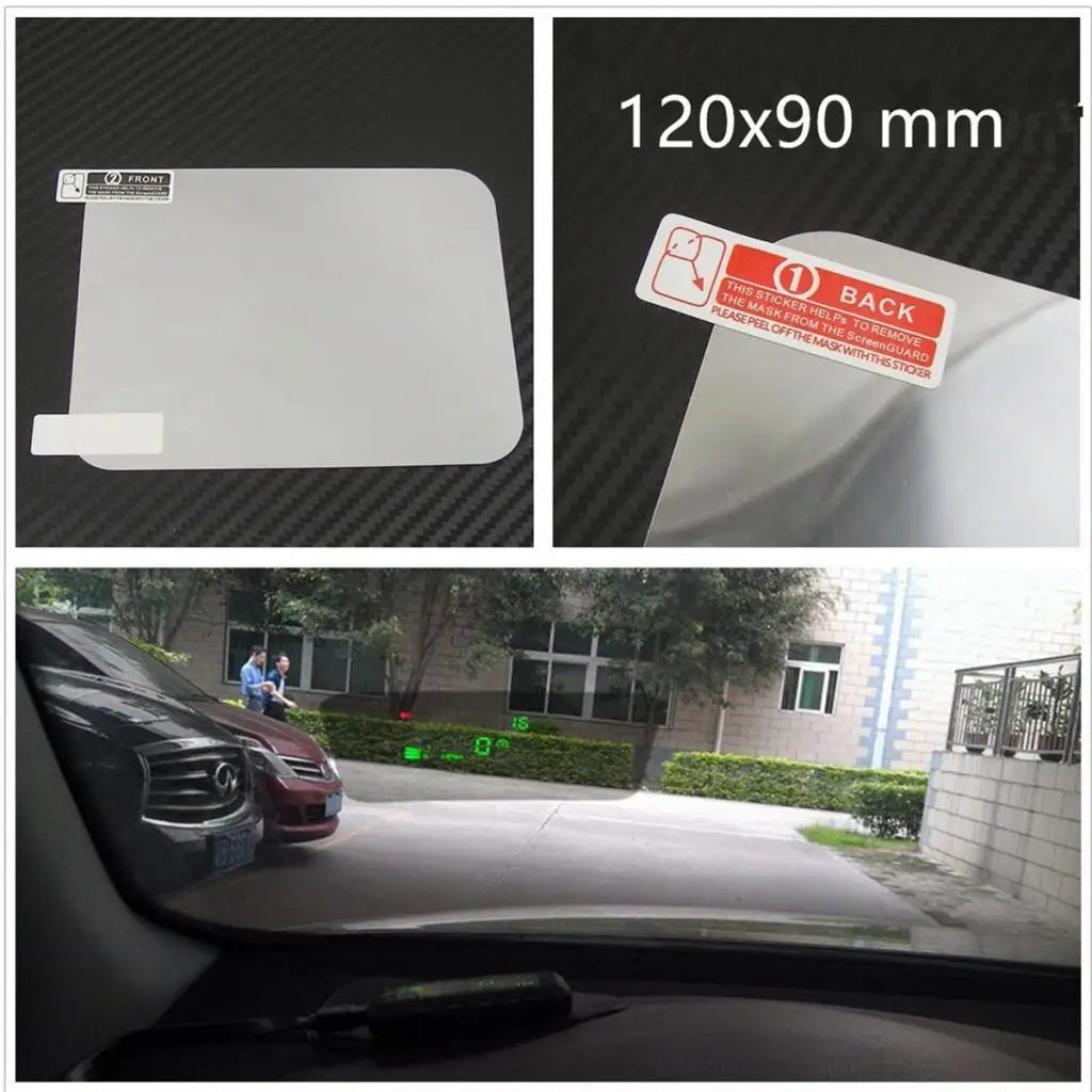 Car HUD Reflective Film Static PET Transparent Anti Fingerprint Waterproof Screen Protector for  - Automotive LED Light