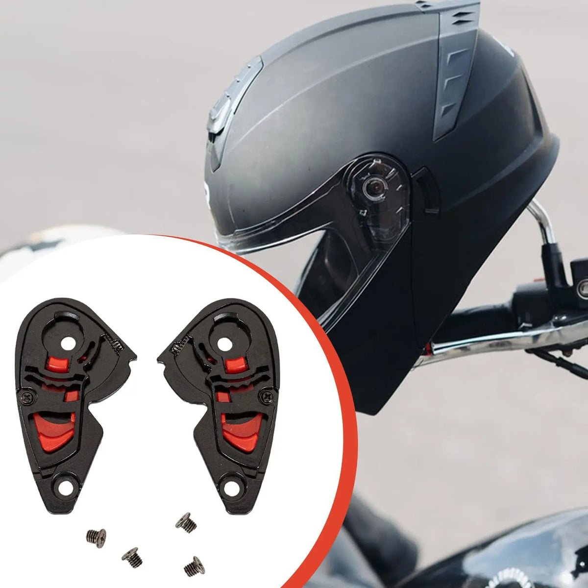 2 Pieces Helmet Visor Base Accessory Replace Parts Simple Installation - Automotive LED Light