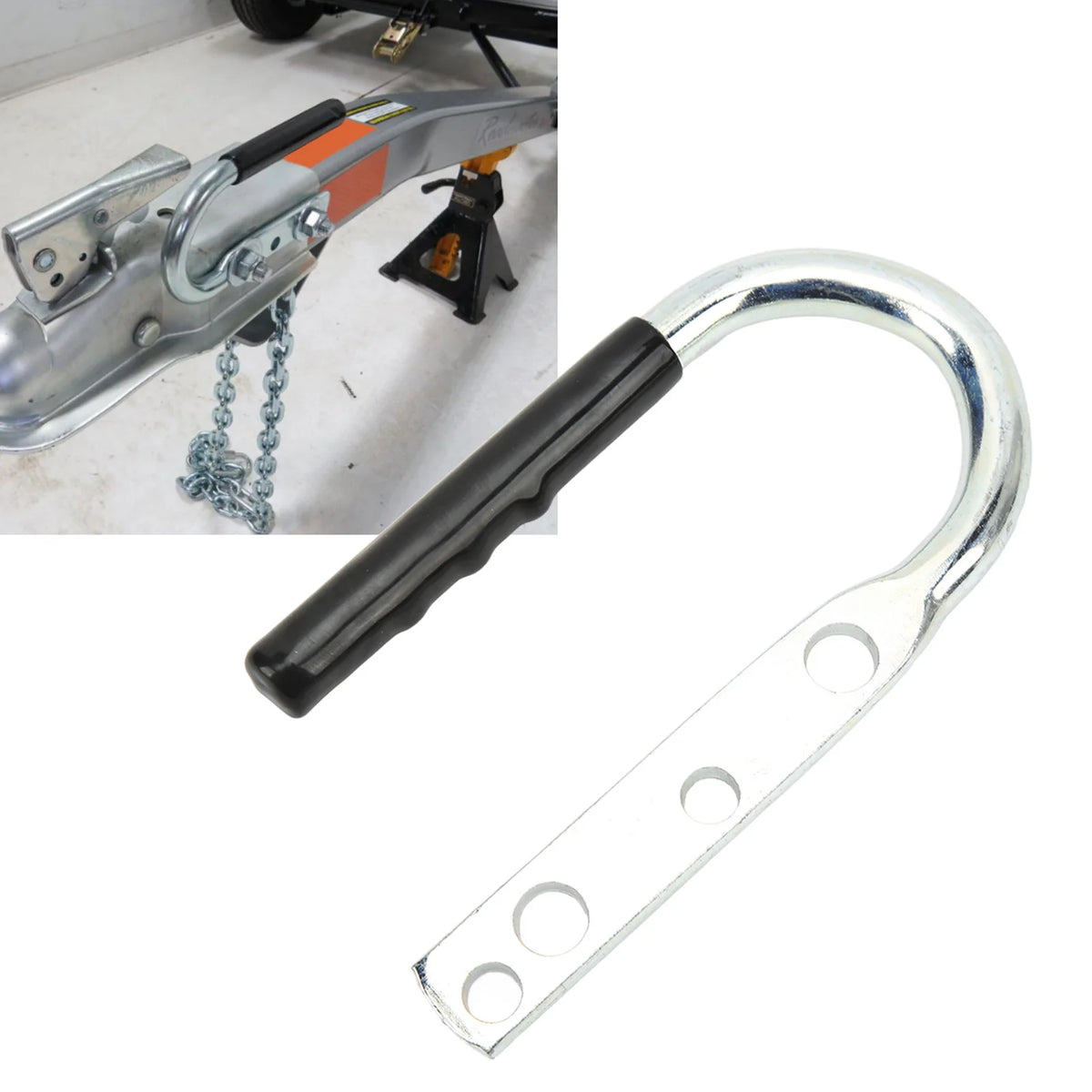 Trailer Coupler Handler 2x3in Hand Handle Lift Handle Durable Connector for Campers Construction - Automotive LED Light