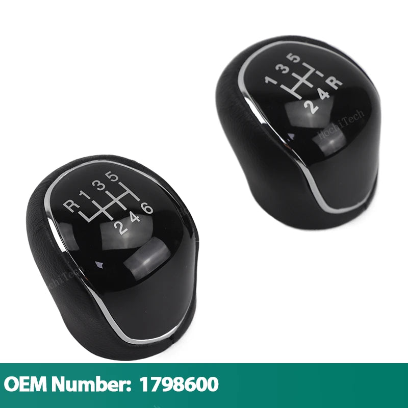 5/6 Car Gear Shift Knob Lever Stick Head for Ford S-Max C-Max Kuga Galaxy Mondeo 4 Mk4 Transit T - Automotive LED Light