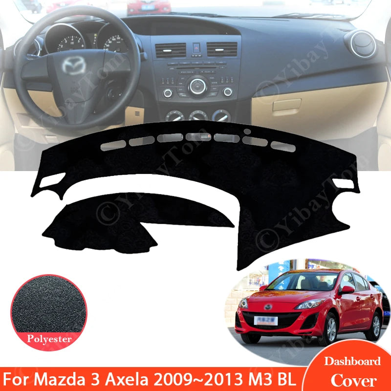 Car Dashboard Cover Dash Protect Mat Pad For Mazda 3 Axela 2009 2010 2011 2012 2013 Sunshade Das - Automotive LED Light