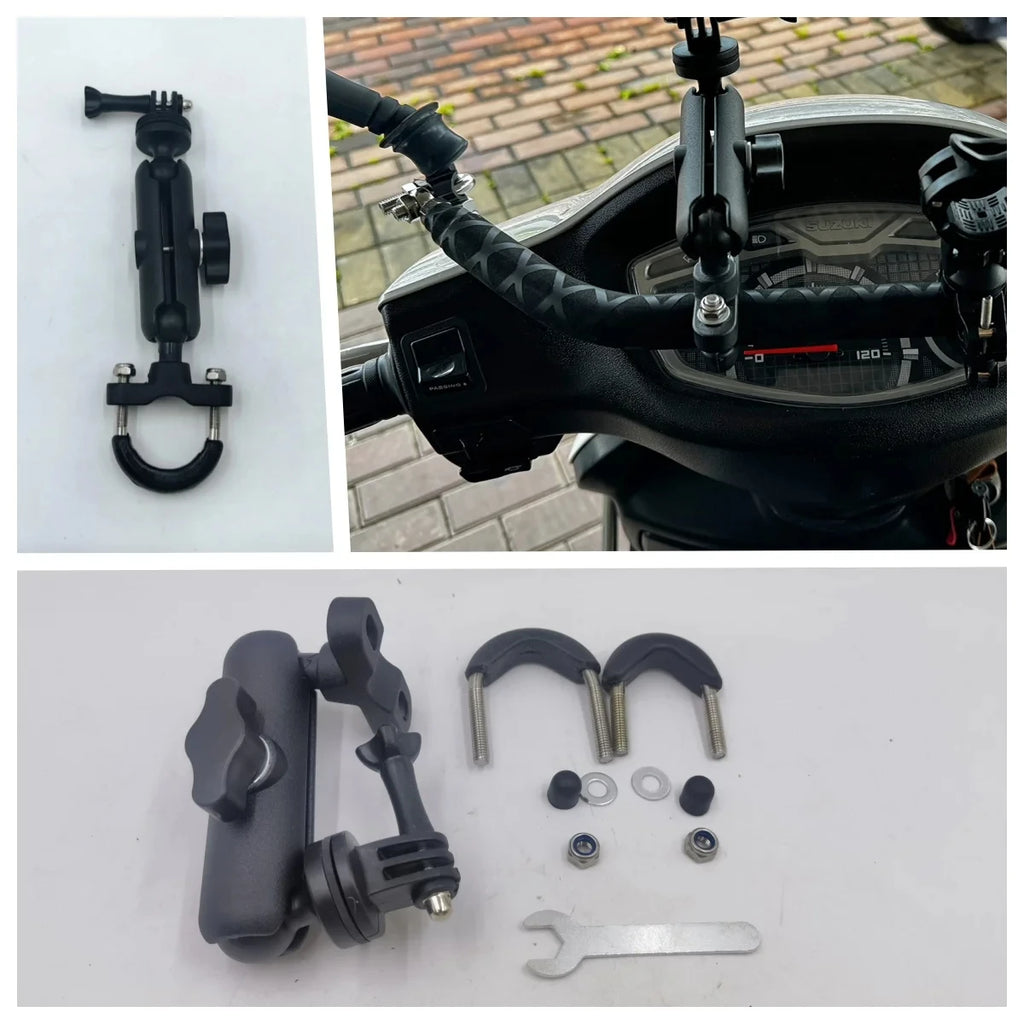 For GoPro 12 11 10 9 8 Handlebar Mirror Mount Bracket For Insta360 X3 X4 DJI Action Camera Acces - Automotive LED Light