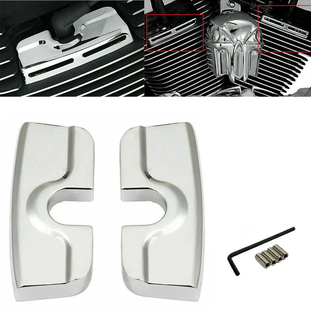 Motorcycle Chrome Spark Plug Head Bolt Covers For Harley Twin Cam Dyna Road Street Glide Softail - Automotive LED Light