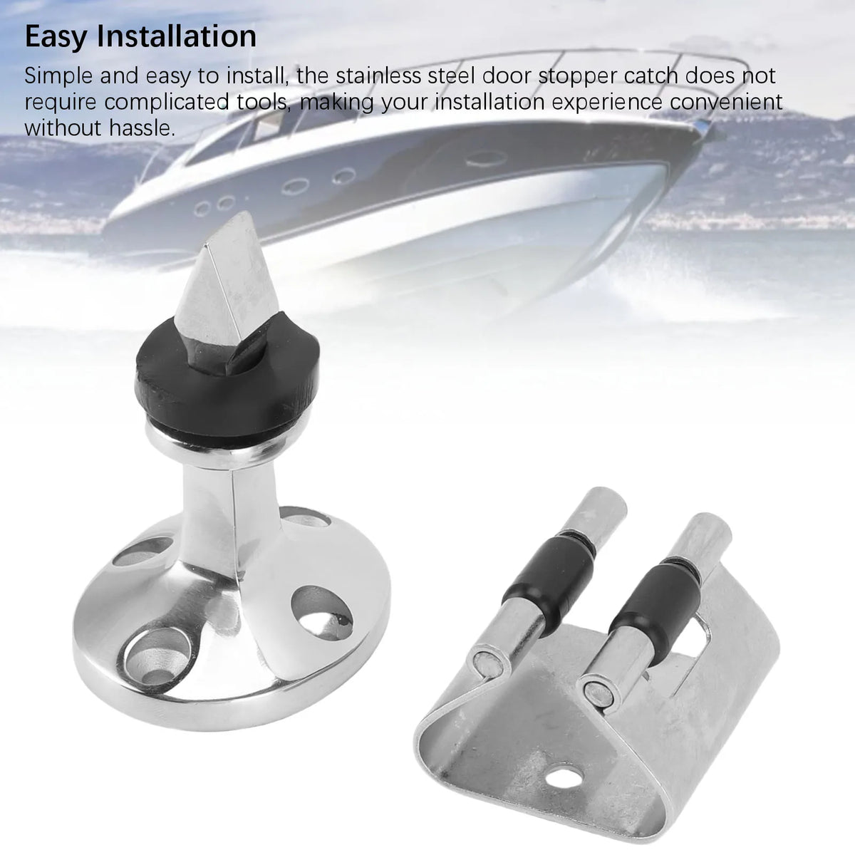 Boat Heavy Duty Door Stopper Catch Holder Marine Door Stopper Catch and Holder 316 Stainless Ste - Automotive LED Light