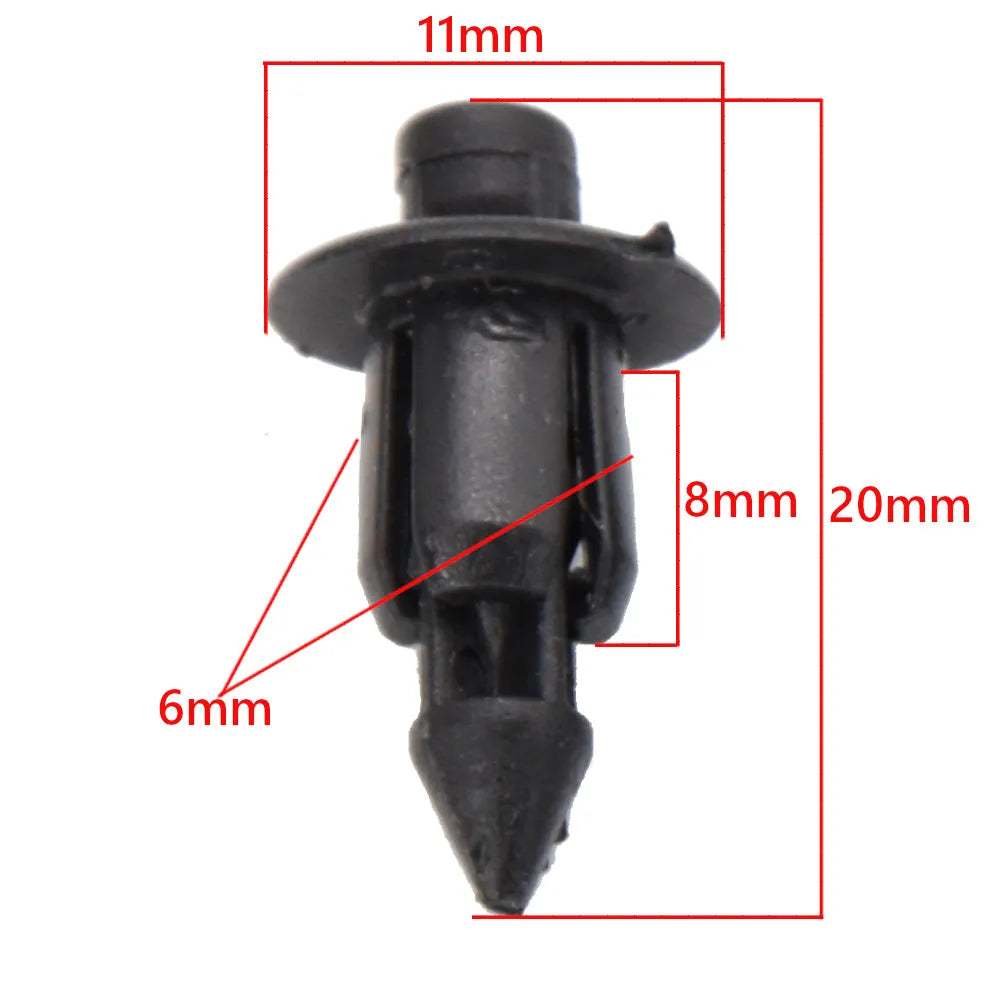 50Pcs/set Door Trim Panel Clips Retainer Clips For Toyota Lexus 6mm Hole Auto Fastener Plastic R - Automotive LED Light