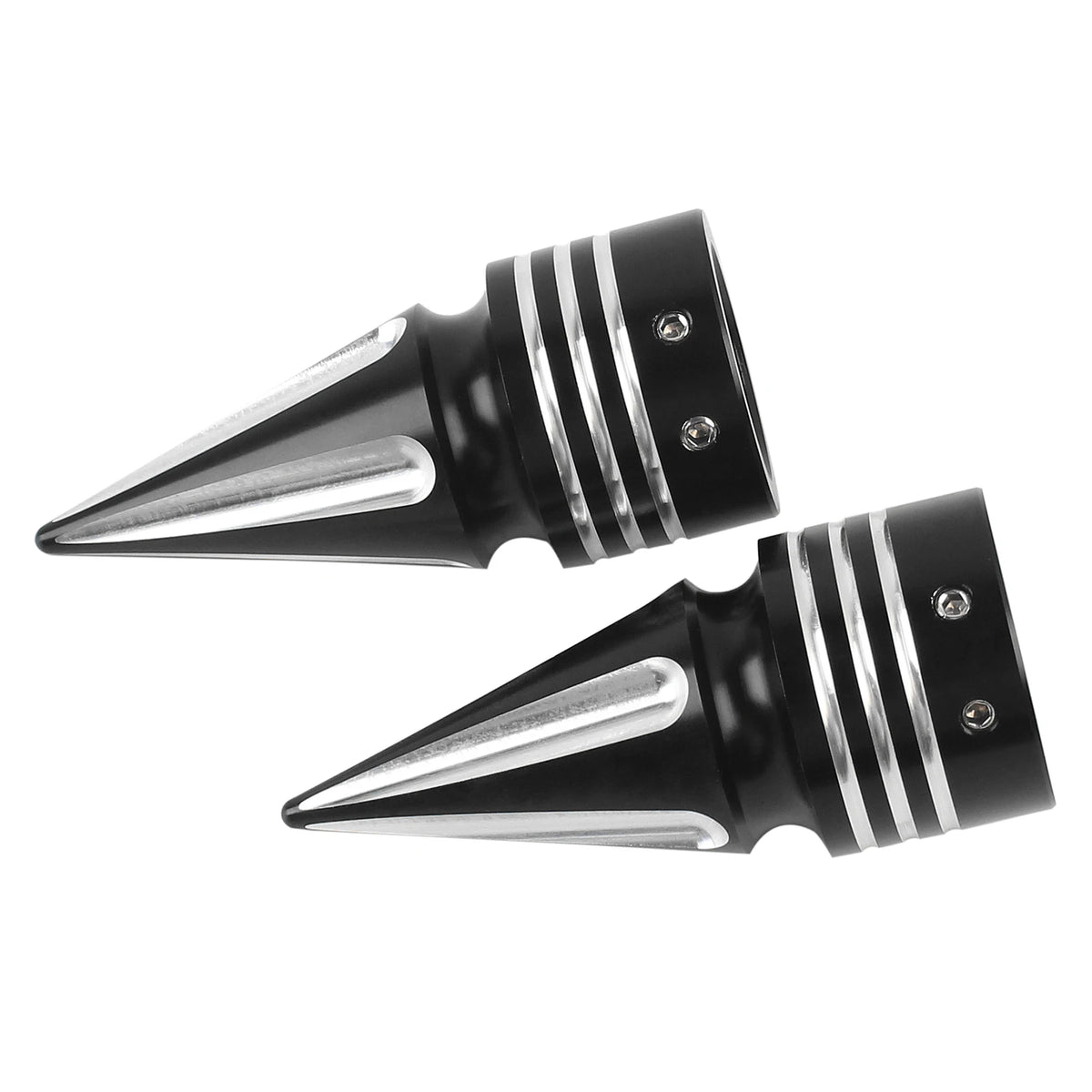 Motorcycle CNC Front Axle Nut Cover Cap Aluminum Black-Fit for Harley Sportster XL XG Touring FL - Automotive LED Light