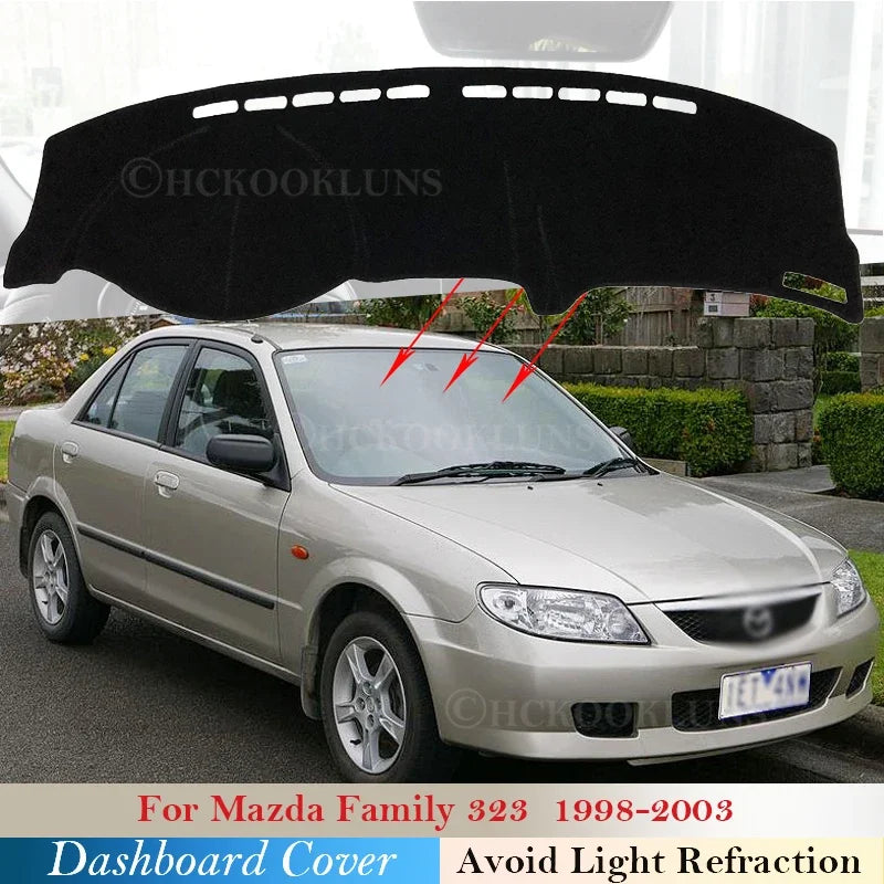 Dashboard Cover Protective Pad for Mazda Family 323 1998~2003 BJ Car Accessories for Mazda 1998-2003 - Automotive LED Li