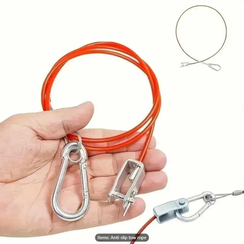 Car Caravan Brake Away Safety Cable Stainless Steel Wire Rope for Trailer Breakaway Rope Braked  - Automotive LED Light