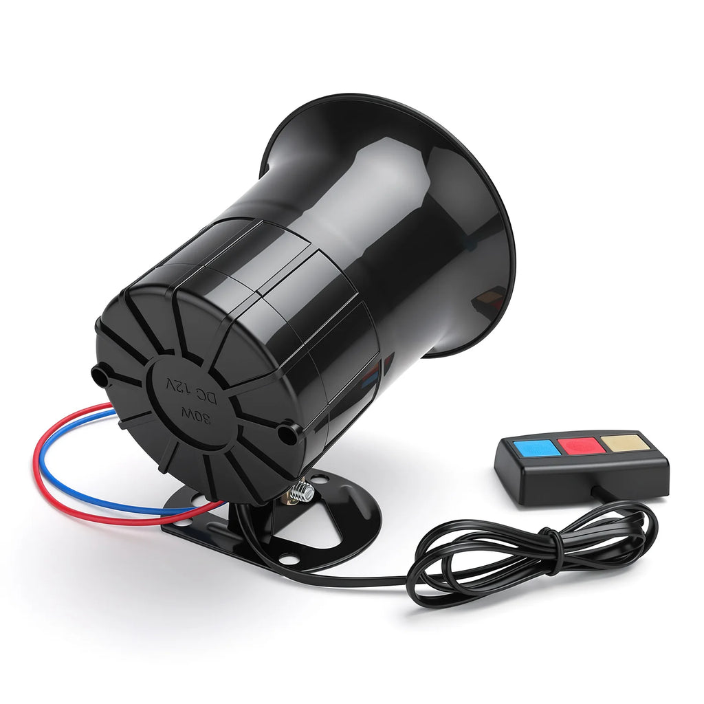 AD 12V Car Speaker Alarm Horn Tone Sound Car Siren Automobile Siren Horn 60W Mic PA Speaker Syst - Automotive LED Light