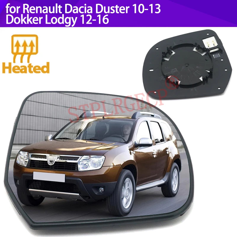 Passenger Side Driver Side Left Right Door Side Heated Wing Mirror Glass Lens for Renault Dacia  - Automotive LED Light