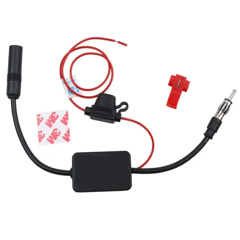 Auto Car Radio FM Antenna Signal Booster Amplifier ANT-208 Enhancer Device Android Player Antenn - Automotive LED Light