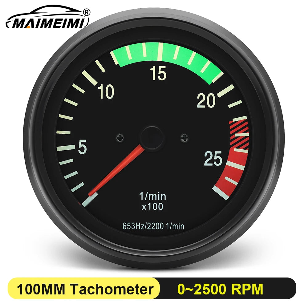 Auto Meter Instrument Cluster 24V 110MM Tachometer 2500 RPM Meter Heavy Truck Gauge for Mercedes - Automotive LED Light