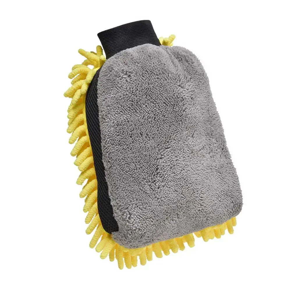 Car Wash Glove Coral Mitt Soft Anti-scratch for Car Wash Multifunction Thick Cleaning Glove Car  - Automotive LED Light