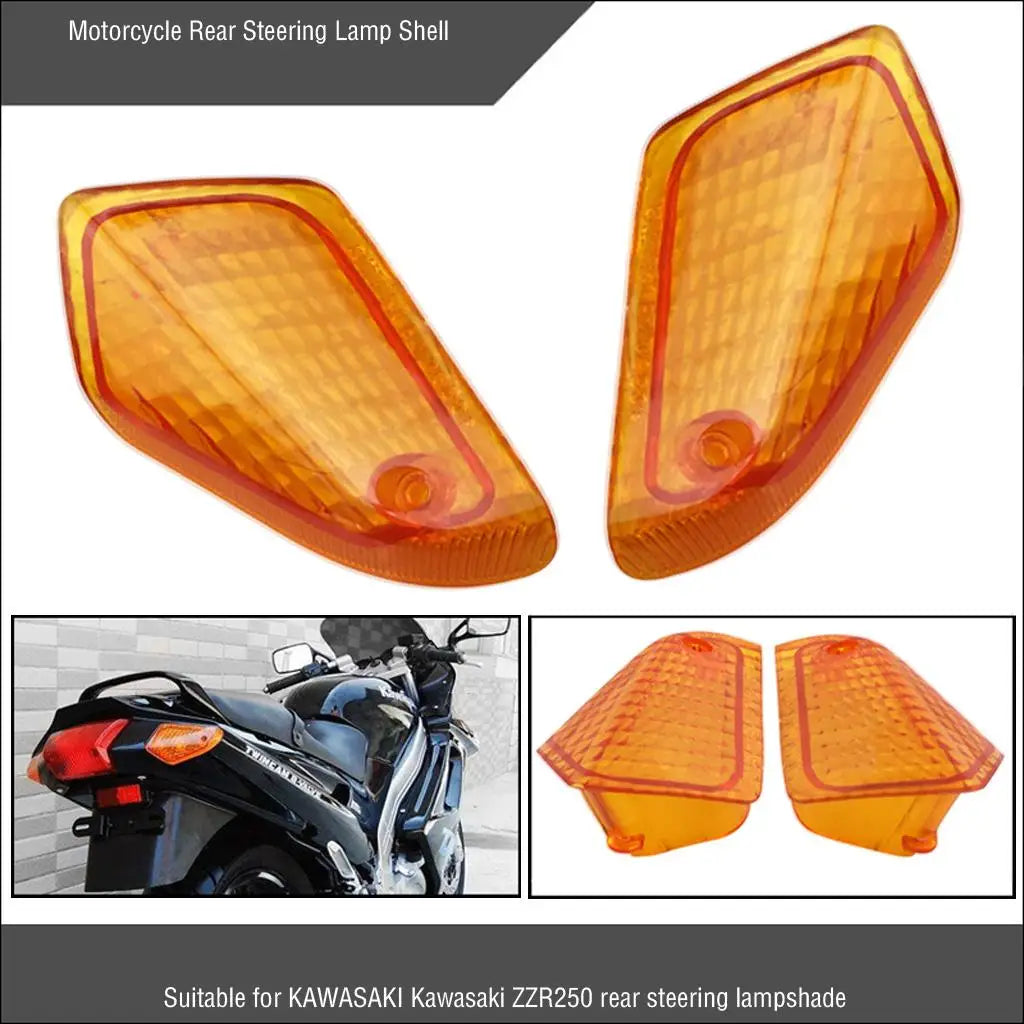 Amber ABS Motorcycle Turn Signal Light Lens Indicator Cover for Kawasaki ZZR250 Custom Light - LED Motorcycle Light