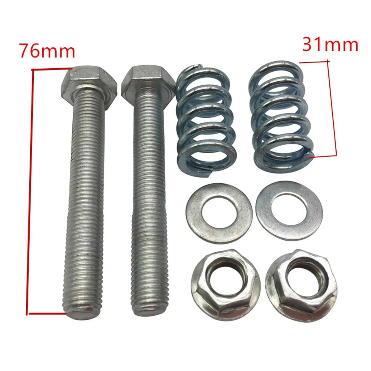 2x 1.25 Exhaust Bolt And Spring Hardware Set Replacement Accessories - Automotive LED Light