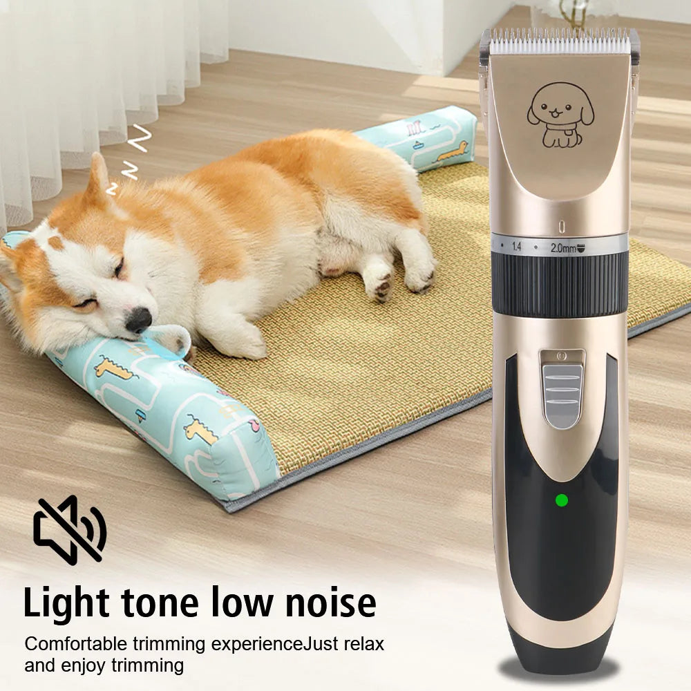 Cordless Pet Supplies Pet Hair Clipper Electric Scissors Haircut Trimmer Shaver Set For Dog Rabb - Automotive LED Light