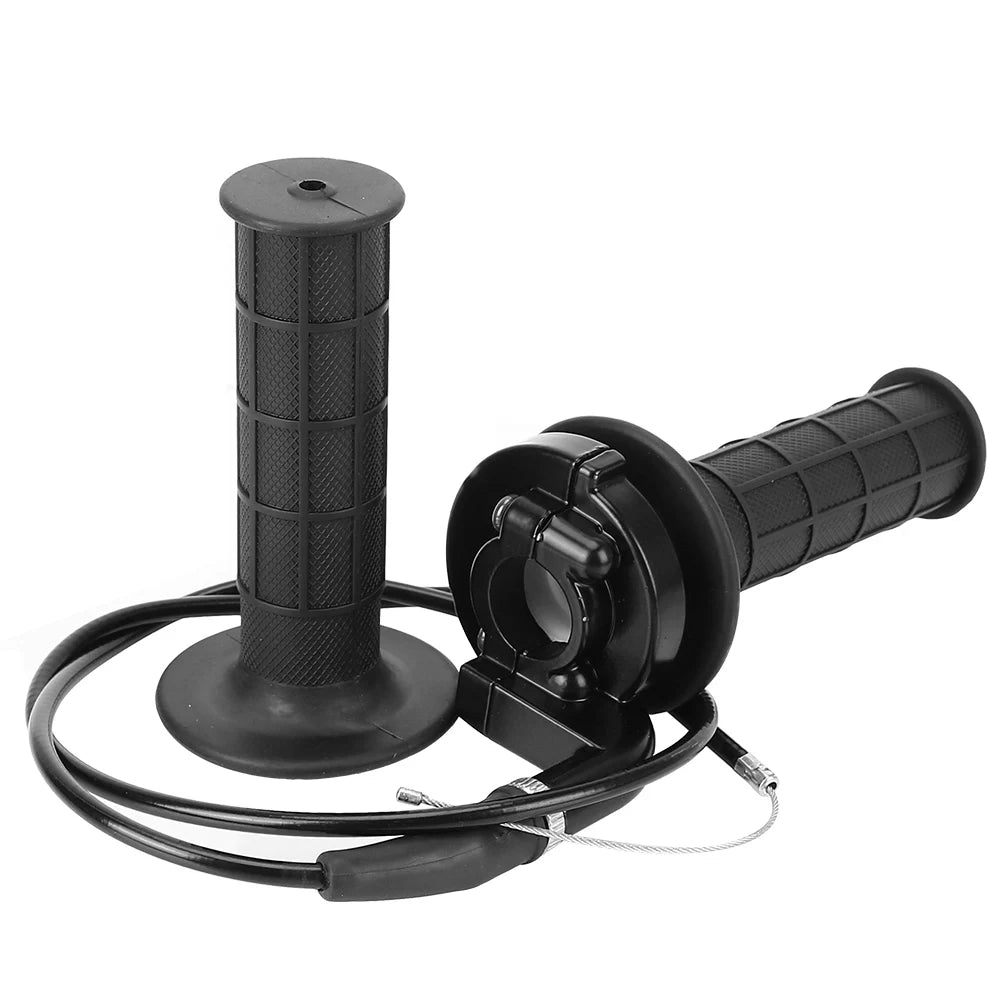 7/8" 22mm Motorcycle Grips Throttle Accelerator Universal Handle Grips and Cable Set Handle Bar  - Automotive LED Light