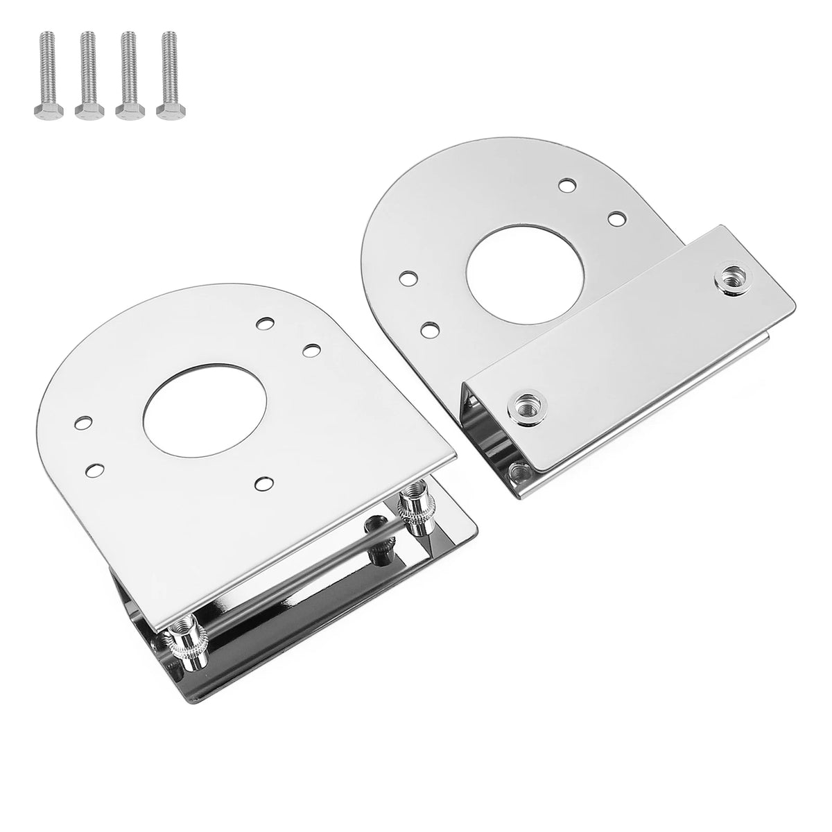 Universal Clip On Light Base Bracket 2Pcs Stainless Steel Lamp Mount Holder For Semi Trailer Tru - Automotive LED Light