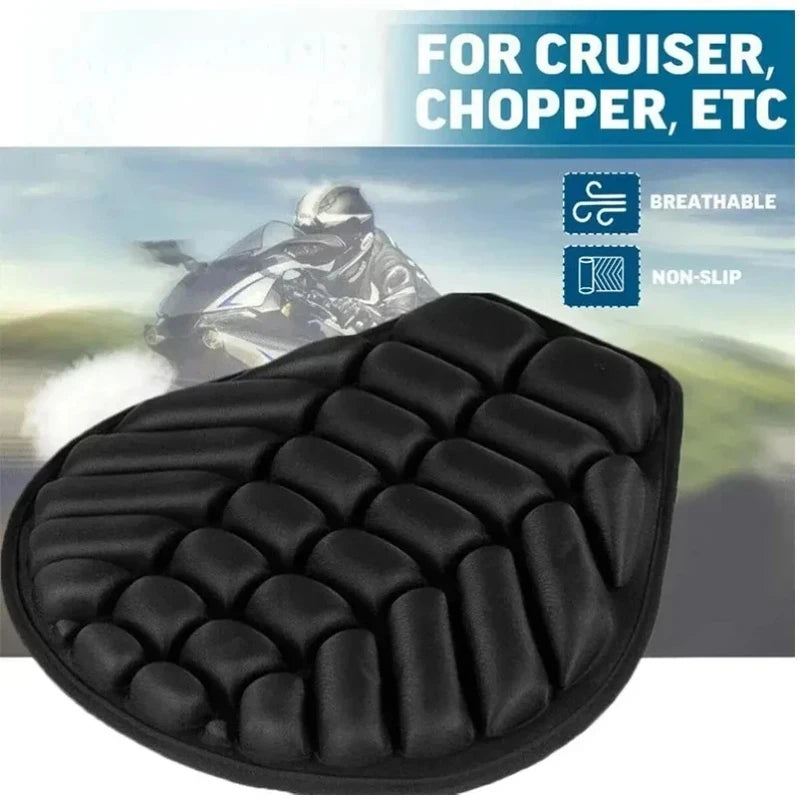 Motorcycle 3D Seat Cushion Black Foam Soft Comfortable Breathable EVA Seat Covers Mats Motorcycl - Automotive LED Light