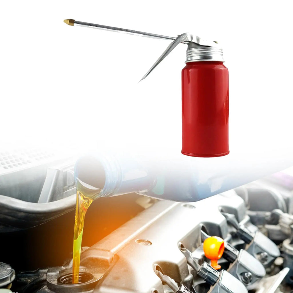 Hand Pump Oiler Can Metal Oil Can Oil Pot with Spout Pump Oiler Industrial Home Vehicles Lubrica - Automotive LED Light