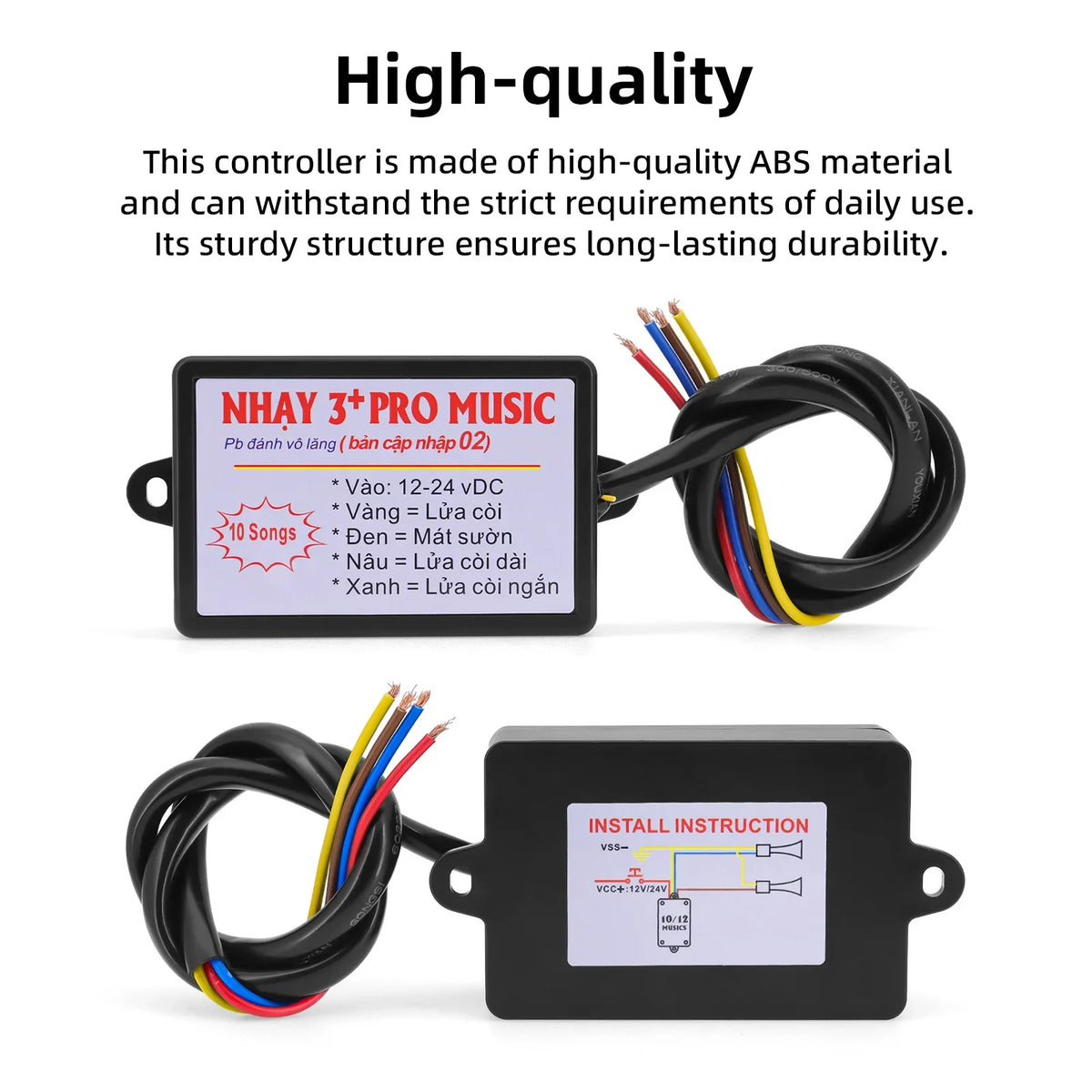 Car Horn Controller with 8 10 12 Sound Effects Switching Electric Horn Speaker Wireless Control  - Automotive LED Light