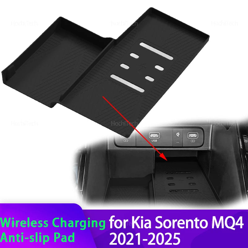 Wireless Charging Silicone Pad For Kia Sorento MQ4 2021-2023 2024 2025 Central C for Kia MQ4 2021-2023 - Automotive LED