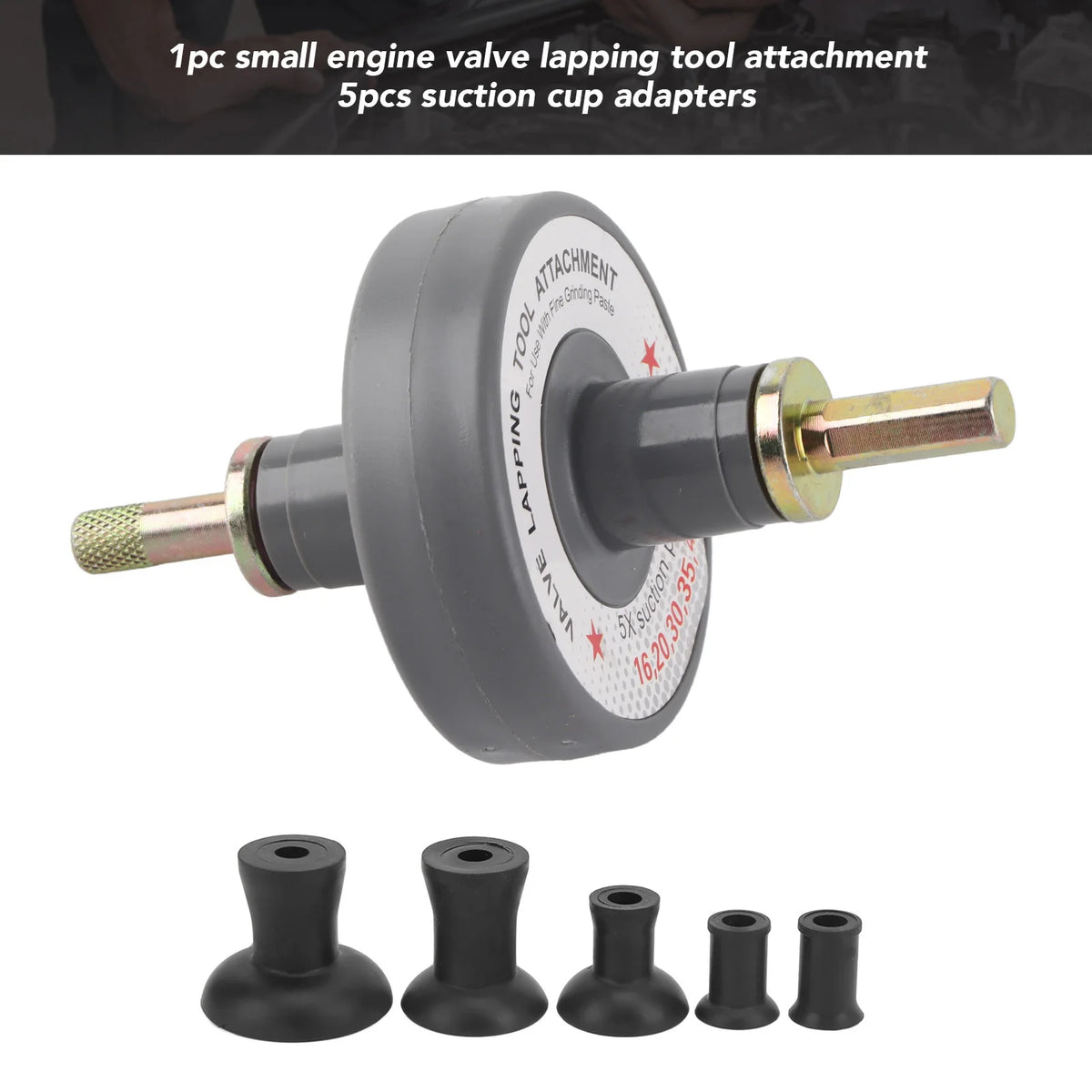 Universal Valve Lapping Tool Attachment with 5 Suction Plates 1000rpm To 1250rpm Universal for G - Automotive LED Light